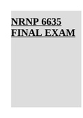 NRNP 6635 FINAL EXAM 2022.