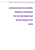Advanced Practice Nursing Essential Knowledge for the Profession 3rd Edition Denisco Test Bank