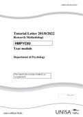 HMPYC80 Research Methodology (2022 - Semester 1 - Assignment 1)
