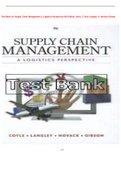 Test Bank for Supply Chain Management a Logistics Perspective 9th Edition John j C John Langley Jr. Novack Gibson 