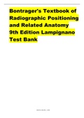 Bontrager's Textbook of Radiographic Positioning and Related Anatomy 9th Edition Lampignano Test Bank ch13