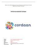 Performancebeleid Cordaan - Project Performance: Advies & Implementatie - (Cijfer: 8,0) - Jaar 2 - Blok 4