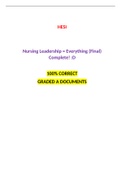 Nursing Leadership Everything (Final) Complete: LATEST-2022