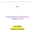MEDSURG PRACTICE HESI QUESTIONS & ANSWERS (111 Q & A): LATEST-2022