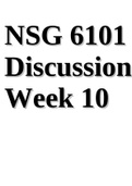 NSG 6101 Week 10 Discussion 
