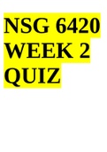 NSG 6420 WEEK 2 QUIZ 2022 | NSG 6420 Midterm Exam 2022 | NSG6420 Adult Geriatrics Test Questions (All Answers Correct) | NSG 6420 Week 10 Final Exam (Latest 2022) & NSG 6420 Week 5 Midterm Exam - South University.