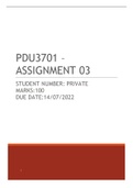PDU3701 ASSIGNMENT
