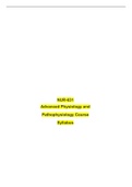 NUR-631 Advanced Physiology and Pathophysiology Course Syllabus