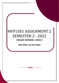 MFP1501 ASSIGNMENT 2 - 2022 (188011)