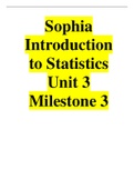 Sophia Introduction to Statistics Unit 3 Milestone 3