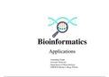 Applications of Bioinformatics