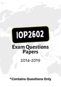 IOP2602 - Exam Questions Papers (2014-2019)