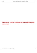 VCE Lesson 05 - Patient Teaching in Practice-HESI RN FLMIR 1904COHORT