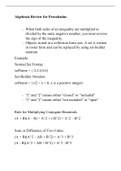 Algebraic Review on Pre-calculus Ch  1