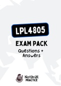 LPL4805 - EXAM PACK (Questions and Answers for 2011-2022) (Download file)