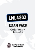 LML4802 - EXAM PACK (Questions and Answers for 2014-2022) (Download file)