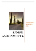 SJD1501 ASSIGNMENT 6 SEMESTER 2 2022