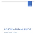Volledige samenvatting Personen- en Familierecht 2022