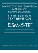 Diagnostic and Statistical Manual of Mental Disorders, Text Revision Dsm-5-tr