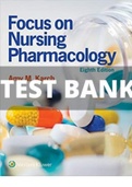 Test Bank Focus on Nursing Pharmacology 8th Edition Test bank by Amy Karch - Chapter 1-59 | Complete Guide 2022