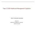 Task 2 C439 Healthcare Management Capstone             Task 2