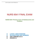 NURS 6541 FINAL EXAM Complete Solution Package
