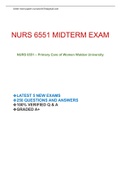 NURS 6551 MIDTERM EXAM Complete Solution Package