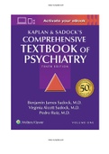Kaplan and Sadock’s Comprehensive Textbook of Psychiatry 10th Edition Sadock Test Bank ISBN:9781451100471 |Complete Guide A+