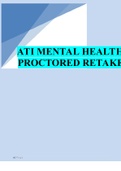 ATI MENTAL HEALTH PROCTORED RETAKE QUESTIONS AND ANSWERS