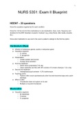 PC1. NURS 5351_ Exam II Blueprint 