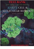 TEST BANK for Karp’s Cell and Molecular Biology, 9th Edition by Gerald Karp Janet Iwasa & Wallace Marshall. (All Chapters 1-18).