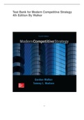Test Bank for Modern Competitive Strategy 4th Edition