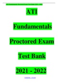 ATI Fundamentals Proctored Exam Test Bank 2021 - 2022