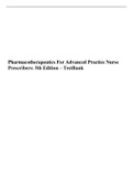 TEST BANK; Pharmacotherapeutics for Advanced Practice Nurse Prescribers, 5th edition 