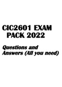 CIC2601 EXAM  PACK 2022