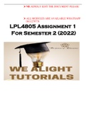 LPL4805 ASSIGNMENT 1 SEMESTER 1 YEAR 2024