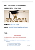 CMY3702 ASSIGNMENT 1 SEMESTER 1 YEAR 2024 CALL 