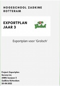 Exportplan voorbeeld Nederland - Grolsch - Geslaagd 2022 - Hogeschool Rotterdam  Zadkine - Cijfer 8.5 met feedback