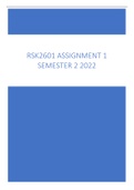 Rsk2601 Assignment 1 Semester 2 2022