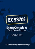 ECS3706 - Exam Questions PACK (2015-2022)