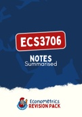 ECS3706 - Summarised NOtes (Econometrics)