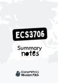 ECS3706 - Summarised NOtes (Econometrics)