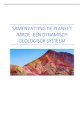 Samenvatting De planeet aarde: een dynamisch geologisch systeem (hoorcolleges)
