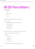 NR565 / NR 565 FINAL EXAM AND Midterm Exam Week 4 (Latest 2022): Advanced Pharmacology Fundamentals - Chamberlain 