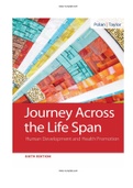 JOURNEY ACROSS THE LIFE SPAN- HUMAN DEVELOPMENT AND HEALTH PROMOTION, 6TH EDITION ELAINE U. POLAN AND DAPHNE R. TAYLOR TEST BANK ISBN- 9780803674875