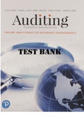 TEST BANK for Auditing: The Art and Science of Assurance Engagements, 15th Canadian Edition by Alvin Arens, Randal Elder, Mark Beasley, Chris Hogan, Joanne Jones. All Chapter 1-20
