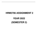 HRM3706 ASSIGNMENT NO.2 YEAR 2022 SEMESTER 2 SUGGESTED SOLUTIONS