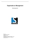 Moduleopdracht Organisatie en Management - Cijfer 7,6 - Schoevers/NCOI