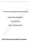 ATI Community Health Proctored Exam (Latest Questions) (100% Verified Q&A)(59 Q&A)