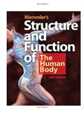 Test Bank Memmlers Structure and Function of the Human Body 12th Edition Cohen  ISBN: 9781284242553 | Complete Guide A+